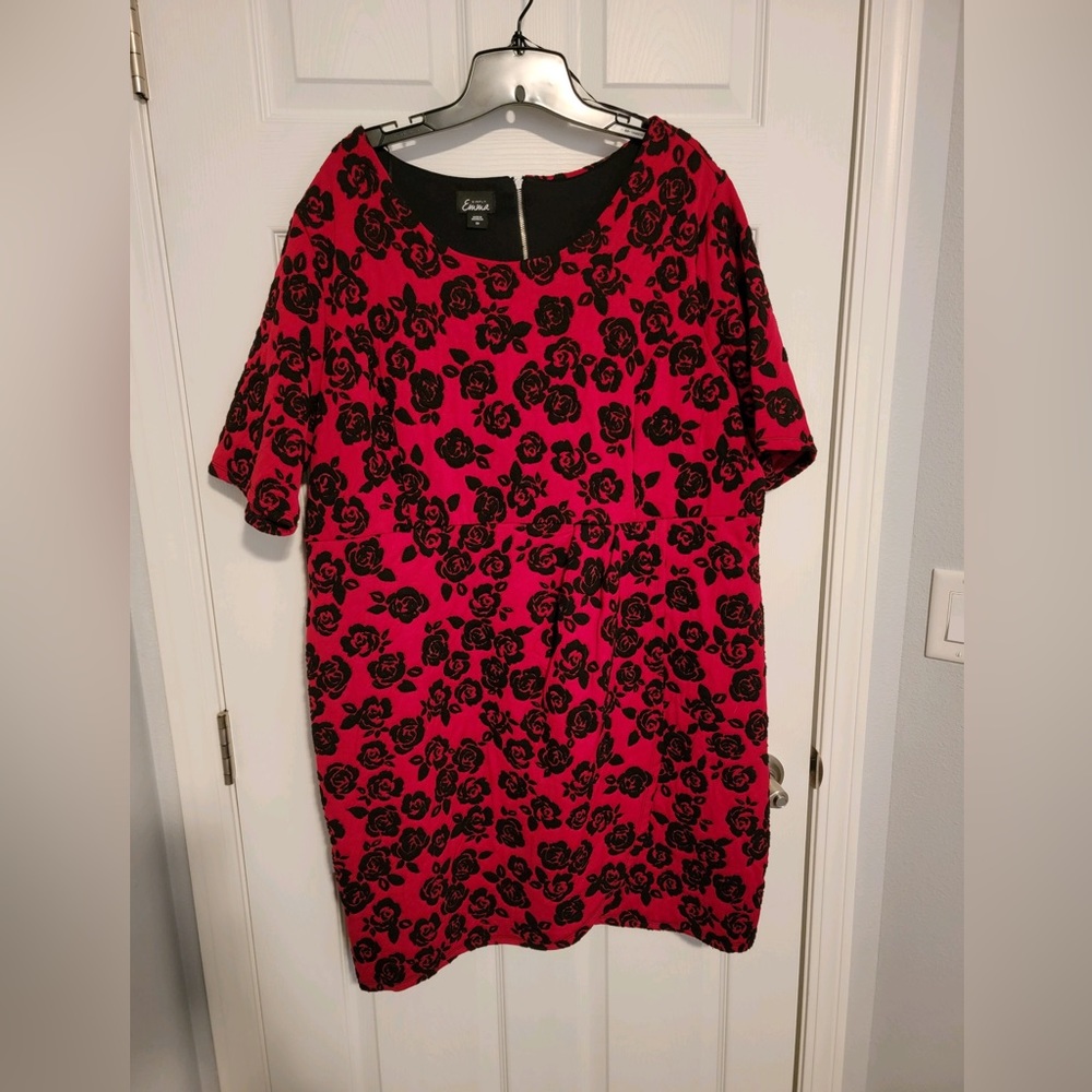 Simply Emma red and black dress, size 2x